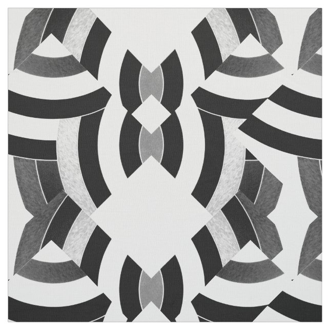 zeitgenössisch-schwarz-weiß-chic Chevrons Stoff (Muster)
