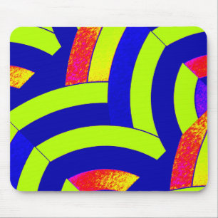 zeitgenössisch stilvoll blau/grün Zickzack Mousepad