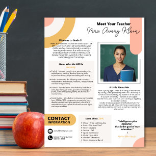 Zeitgenössisch treffen Lehrer Hand out Poster