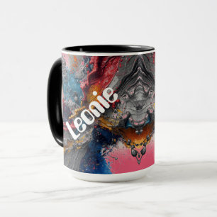 Zeitgenössische abstrakte Farbsymphonie Tasse