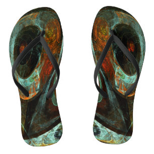 Zeitgenössische abstrakte Kunst Flip Flops