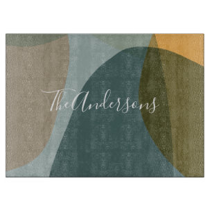 Zeitgenössische Abstrakte Kunst im Aquamarinen Per Schneidebrett