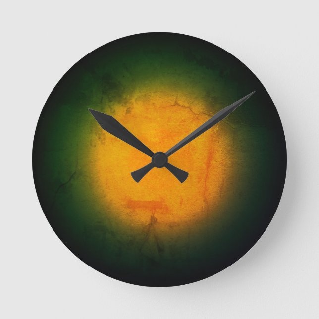 Zeitgenössische Abstrakte Kunst Runde Wanduhr (Vorderseite)