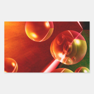 Zeitgenössische Abstrakte Kunstwerke von Serdar Hi Rechteckiger Aufkleber