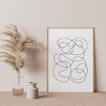 Zeitgenössische Abstrakte Linie, die Schwarz und W Poster<br><div class="desc">Dieses coole elegante zeichn besticht durch minimalistische,  moderne Linienkunst in Schwarz und Weiß.</div>
