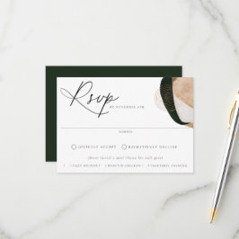 Zeitgenössische Abstrakte Mahlzeiten RSVP Karte