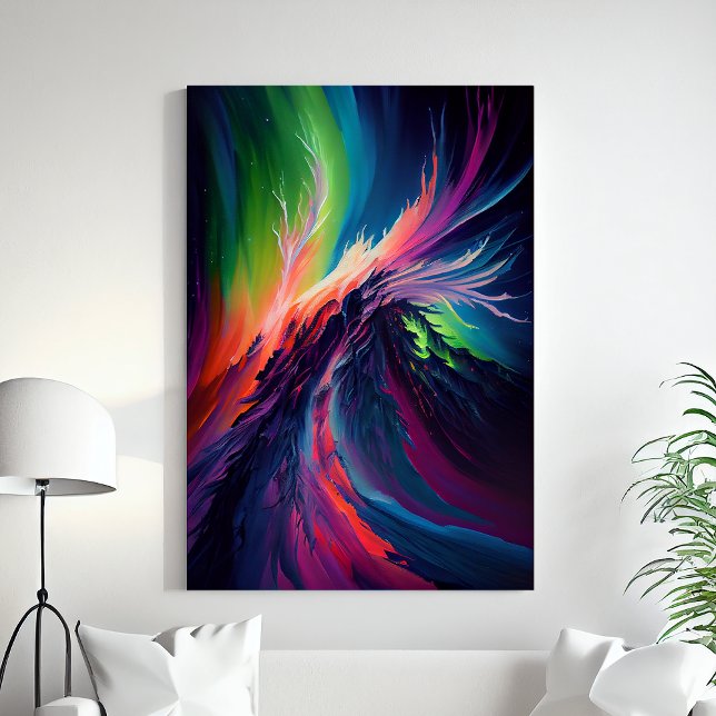 Zeitgenössische Abstrakte Regenbogenmalerei Leinwanddruck (Von Creator hochgeladen)