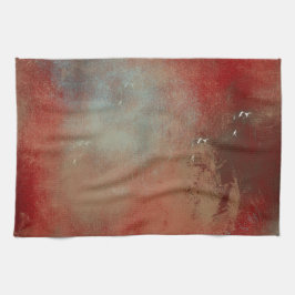 Zeitgenössische Abstrakte rote blaue Farbe Geschirrtuch