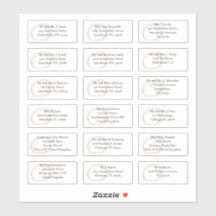 Zeitgenössische Adressen für individuelle Gast Aufkleber