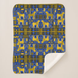 Zeitgenössische afrikanische Leoparden Sherpadecke