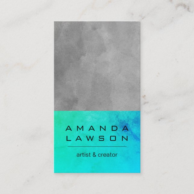 Zeitgenössische Aquarellgrunge (Termin) Terminkarte (Vorderseite)