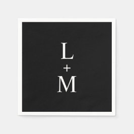 Zeitgenössische benutzerdefinierte Monogramm-Schwa Serviette