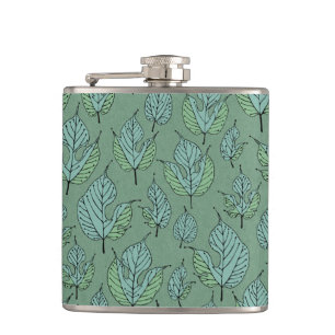 Zeitgenössische Blätter für grüne Mulberry Flachmann