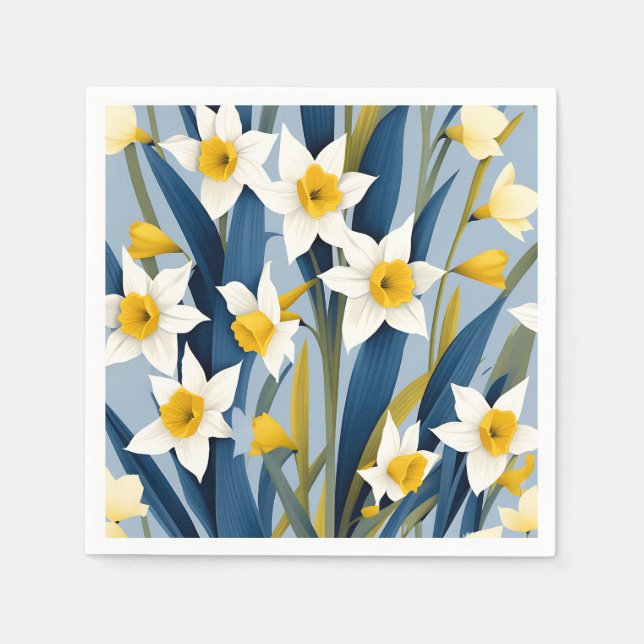 Zeitgenössische Blume Serviette (Vorderseite)