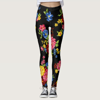 zeitgenössische Blumenlegins Leggings
