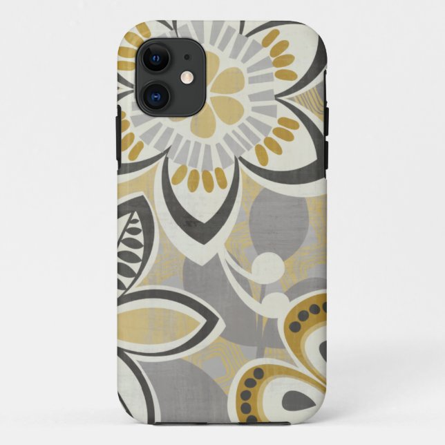 Zeitgenössische Blumenmuster Case-Mate iPhone Hülle (Rückseite)