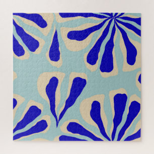 Zeitgenössische Blüte: Trendy Nahtlose Mode. Puzzle