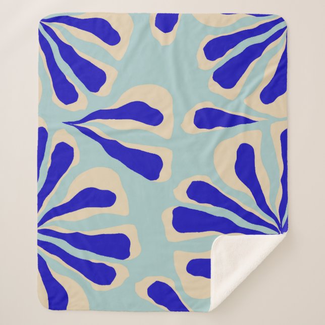 Zeitgenössische Blüte: Trendy Nahtlose Mode. Sherpadecke (Vorderseite)