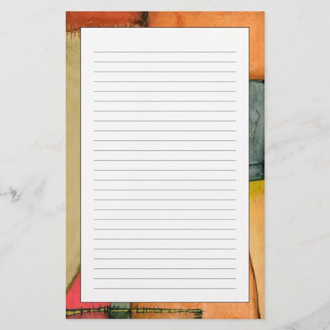 Zeitgenössische bunte geometrische Formen Briefpapier (Vorderseite)