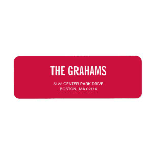 Zeitgenössische Chic Address Labels - Himbeere