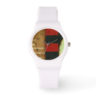Zeitgenössische Dachboden-Art getäfelte Malerei Armbanduhr