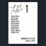 Zeitgenössische einfache elegante Typografie Tischnummer<br><div class="desc">Kühl, einfach, modern, elegant. Dieses Design ergänzt eine wachsende Sammlung von einzigartigen Stücken, die auffällig und unverwechselbar sind. Verwenden Sie die Vorlagenfelder, um die Platzhalterangaben zu ändern und das Design selbst zu gestalten. Weitere Farben und Stile sind in dieser Sammlung verfügbar. Sie können den Hintergrund auch in eine beliebige Farbe...</div>