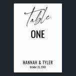 Zeitgenössische einfache elegante Typografie Tischnummer<br><div class="desc">Kühl, einfach, modern, elegant. Dieses Design ergänzt eine wachsende Sammlung von einzigartigen Stücken, die auffällig und unverwechselbar sind. Verwenden Sie die Vorlagenfelder, um die Platzhalterangaben zu ändern und das Design selbst zu gestalten. Weitere Farben und Stile sind in dieser Sammlung verfügbar. Sie können den Hintergrund auch in eine beliebige Farbe...</div>