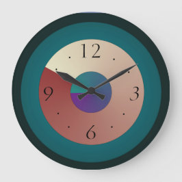 zeitgenössische, einfache, farbenfrohe Atmosphäre Große Wanduhr