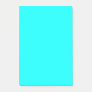 Zeitgenössische einfarbige hellblaue Aqua-Farbe Post-it Klebezettel