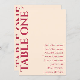 Zeitgenössische elegante Hochzeitstisch-Sitzkarte