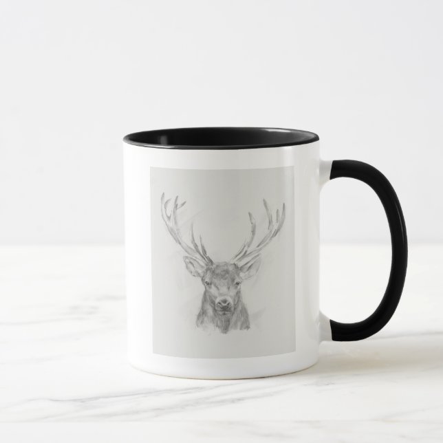 Zeitgenössische Elk Sketch Tasse (Rechts)