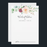 Zeitgenössische Eukalyptus-Hochzeitwörter der Weis Hinweiskarte<br><div class="desc">Diese zeitgenössische Eukalyptus-Hochzeitbegriffe der Weisheitsratenkarte ist perfekt für eine einfache Hochzeit. Das Design zeichnet sich durch Aquarellfarben, lila, rot, bordo und bordeauxfarbene zauberhafte Ponys mit grünen Eukalyptus-Blätter, inspirierend künstlerische Schönheit. Diese Karten sind ideal für Hochzeiten, Brautparty, Babydusche, Graduiertenfest u.v.m. Personalisieren Sie die Karten mit den Namen der Braut und Bräutigam,...</div>