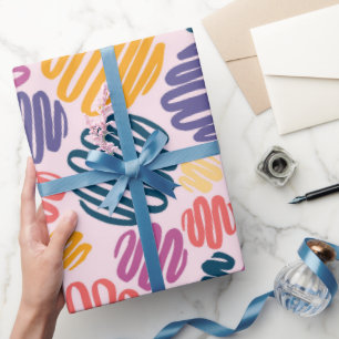 Zeitgenössische farbenfrohe Punkte Geschenkpapier