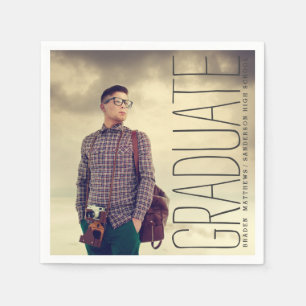 Zeitgenössische Foto Graduation Party Paper Napkin Serviette