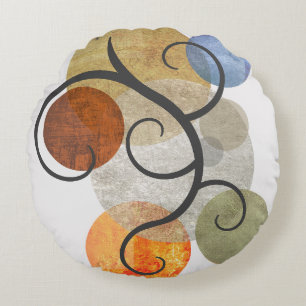 Zeitgenössische Gemusterte Kreise Kissen