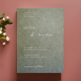 Zeitgenössische goldene Sage Imitate Wildleder Pai Einladung