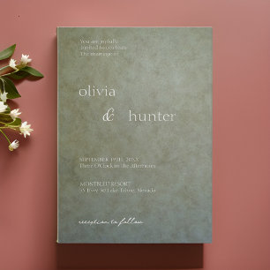 Zeitgenössische goldene Sage Imitate Wildleder Pai Einladung