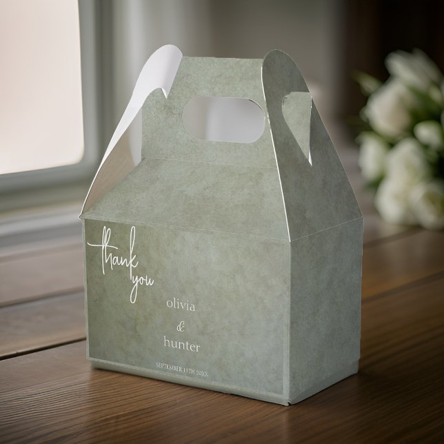 Zeitgenössische goldene Sage Imitate Wildleder Pai Geschenkschachtel (Von Creator hochgeladen)