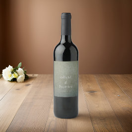 Zeitgenössische goldene Sage Imitate Wildleder Pai Weinetikett