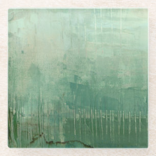 Zeitgenössische grüne Farbe Glasuntersetzer