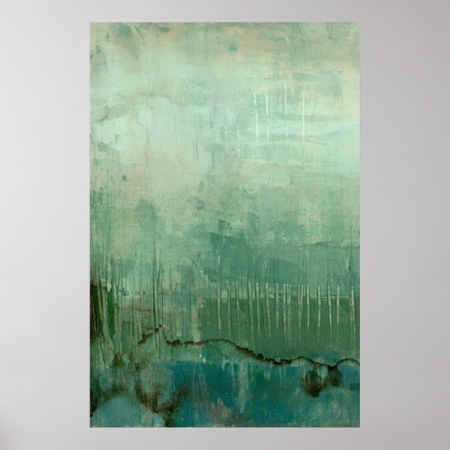 Zeitgenössische grüne Farbe Poster (Vorne)