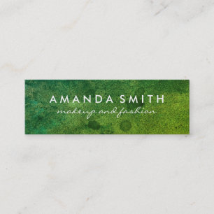 Zeitgenössische grüne Textur Mini Visitenkarte