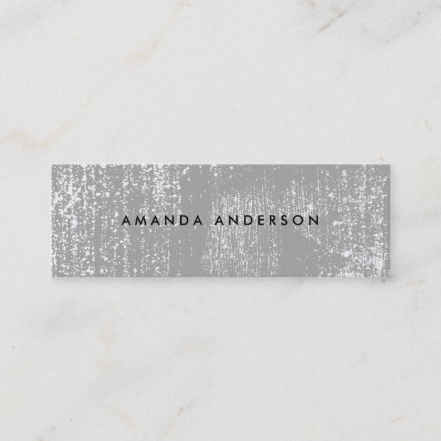 Zeitgenössische Grunge Textur Mini Visitenkarte (Vorderseite)
