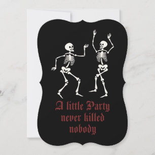 Zeitgenössische Halloween-Skelette Einladung