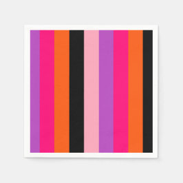 zeitgenössische Halloween-Streifen Serviette