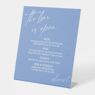 Zeitgenössische Handschrift Periwinkle Open Bar Me Sockelschild