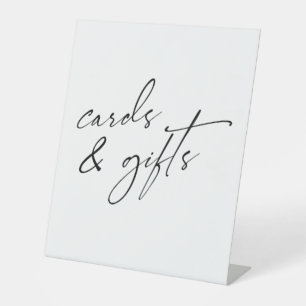 Zeitgenössische Handschrift-Typografie-Karten & Ge Sockelschild