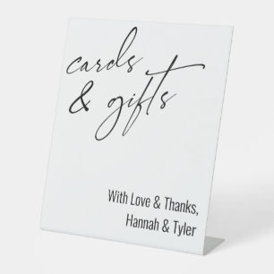 Zeitgenössische Handschrift Typografie Karten und Sockelschild