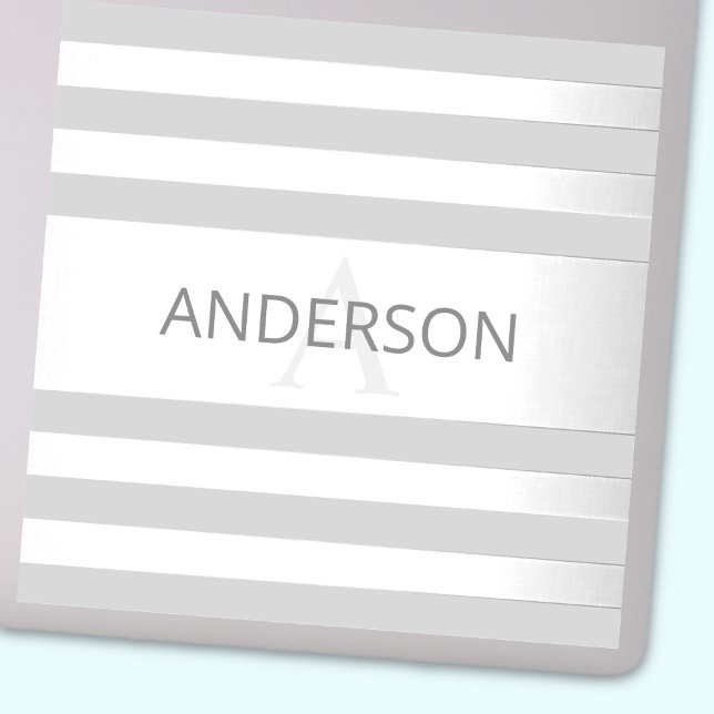 Zeitgenössische Imitate Silver Ombre Streifen & Gr Aufkleber (Von Creator hochgeladen)