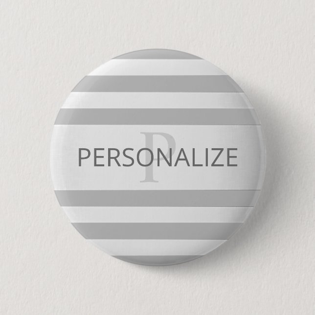 Zeitgenössische Imitate Silver Ombre Streifen & Gr Button (Vorderseite)